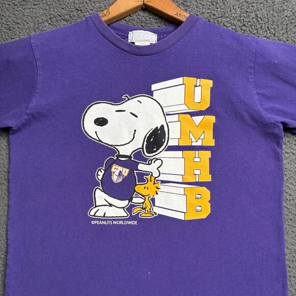 Vtg 80s Snoopy Woodstock University of Mary Hardin-Baylor T-Shirt Youth L - Picture 2 of 12